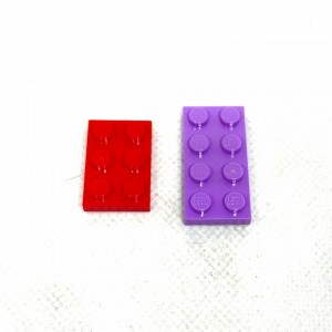 紅色 lego x7件 (2x3) + 紫色 lego x6件 (2x4) 